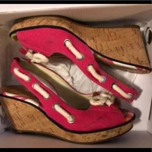Sperry slingback wedges